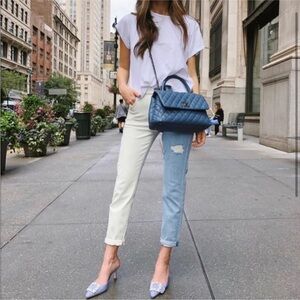 7 For All Mankind High Rise Josefina Two Toned Jeans